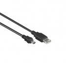 USB 2.0 Cable, A - Mini-B, Black, 0.5m