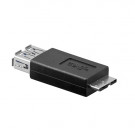USB 3.0 Adaptor, USB-A female - microB male, Black