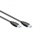 USB 3.0 Cable, A - A, Black, 0.5m