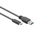 USB 3.1 Gen2 Cable, C - A, Black, 1m
