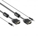 VGA Cable with Audio, High Quality, Black, 25m