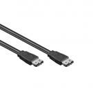 eSATA Cable, 7-pin, Black, 1m