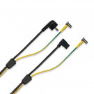 Medical Power Cord, Schuko - C13 Left Angled, 3x 1.50mm², Black, 3m