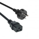 Power Cord, Australia - C19, 3x 1.50mm², Black, 2.5m